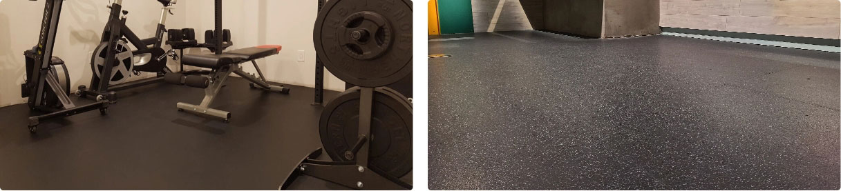 Group of rubber sheets for gym